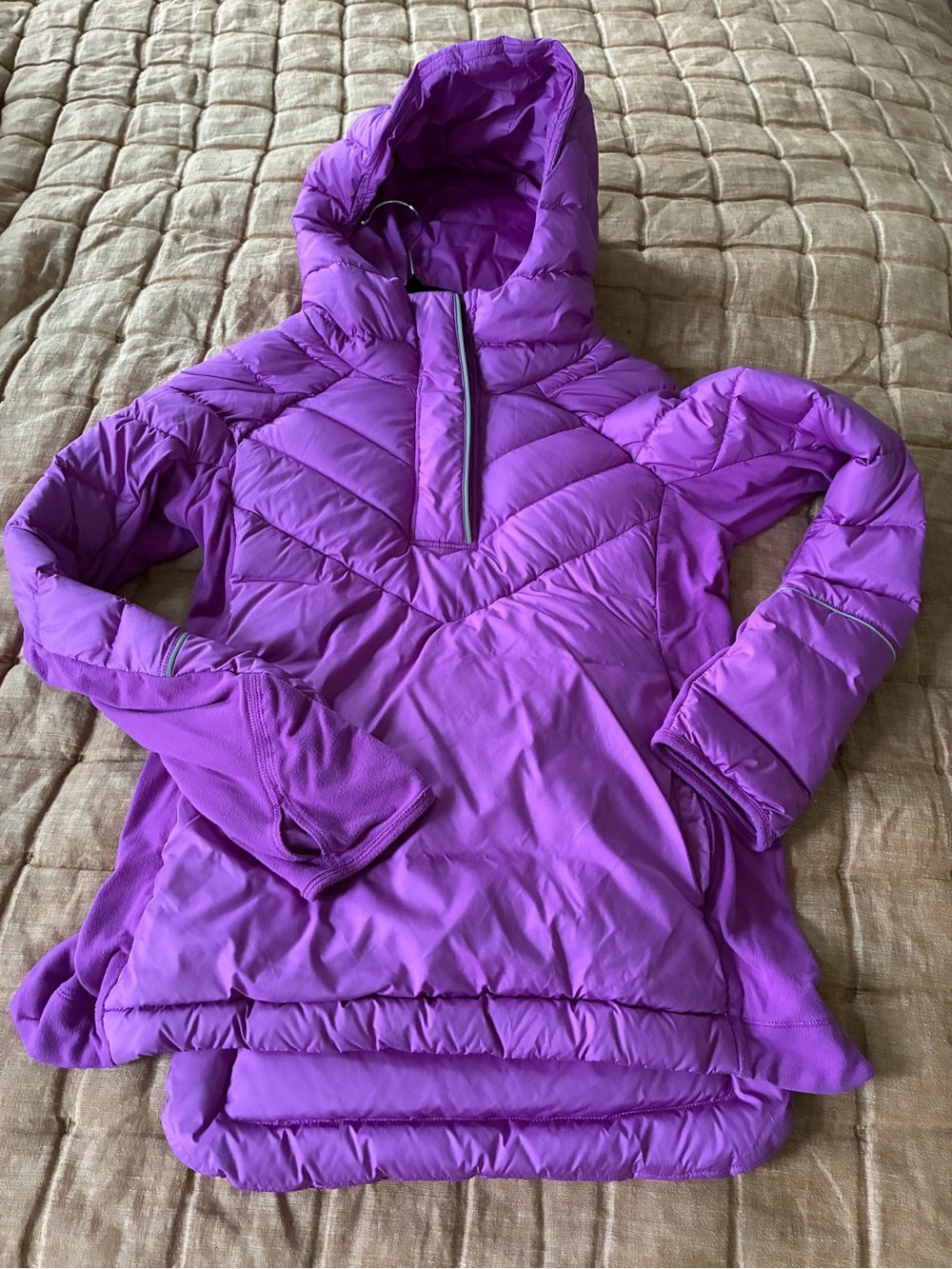 Ivivva by lululemon "Up to Snow Good" down pullover jacket kids size 12